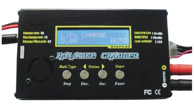 B6V8 balance charger for RC hobby with intelligent fan